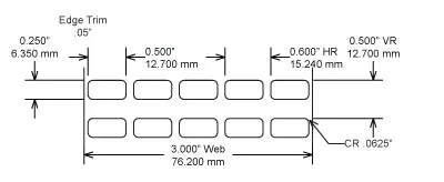 Identco TTL101-701-10 .50X.25 Matte White Polyester Thermal Transfer Labels