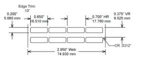 Identco TTL102-403-10 .65x.20 Gloss White Polyimide Thermal Transfer Labels