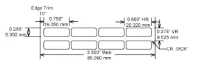 Identco TTL103-451-10 .75x.25 ESD Semi-Gloss White Polyimide Thermal Transfer Labels