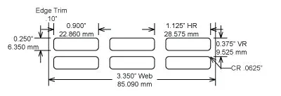 Identco TTL104-423-10 .90x.25 Low Profile Gloss White Polyimide Thermal Transfer Labels