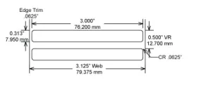 Identco TTL110-700-10 3.0x.3125 Gloss White Polyester Thermal Transfer Labels