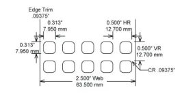 Identco TTL111-700-10 .3125x.3125 Gloss White Polyester Thermal Transfer Labels