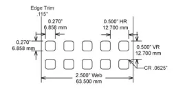 Identco TTL113-701-10 .27x.27 Matte White Polyester Thermal Transfer Labels