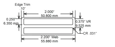 Identco TTL117-701-10 2.0x.25  Matte White Polyester Thermal Transfer Labels