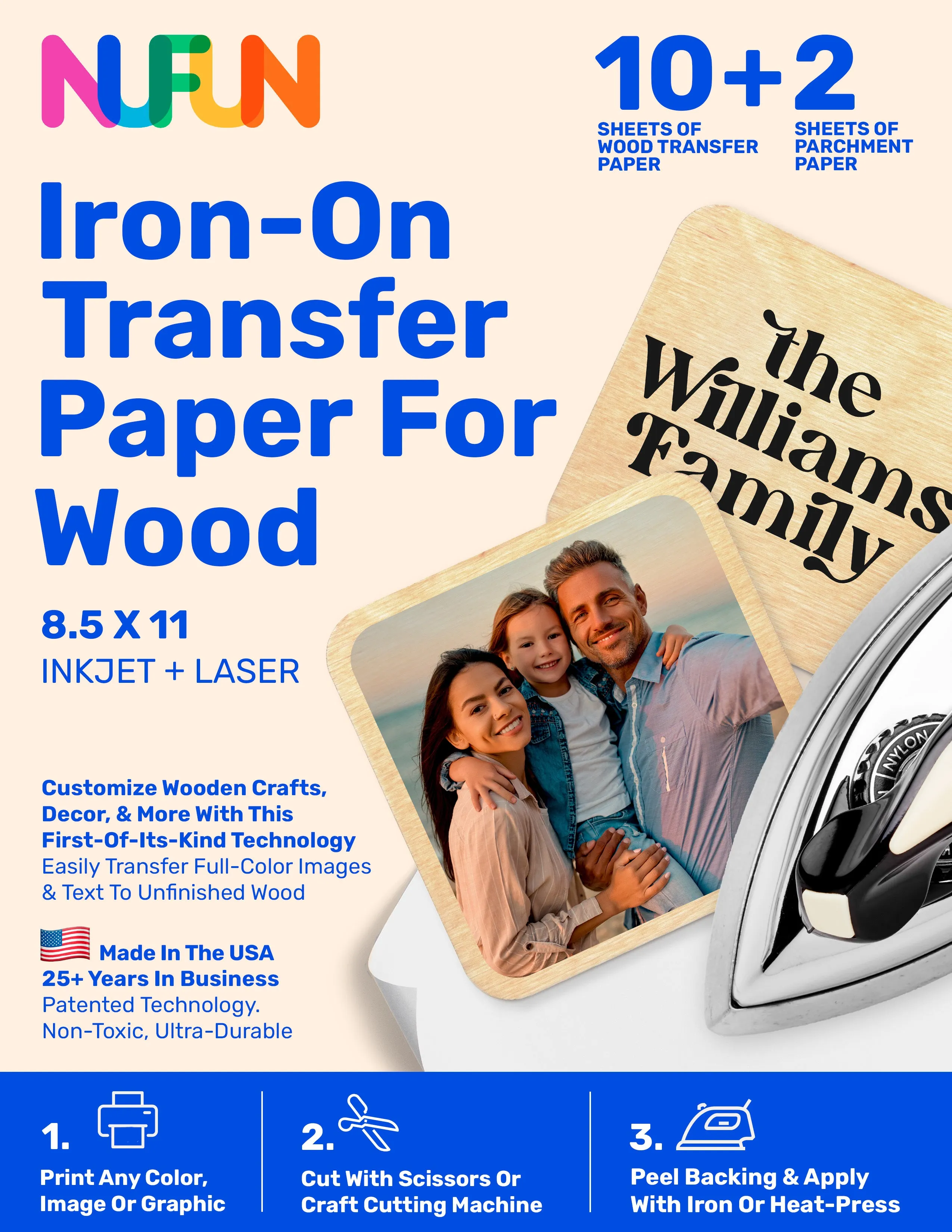 InkJet/Laser Printable DIY Wood Transfer Paper