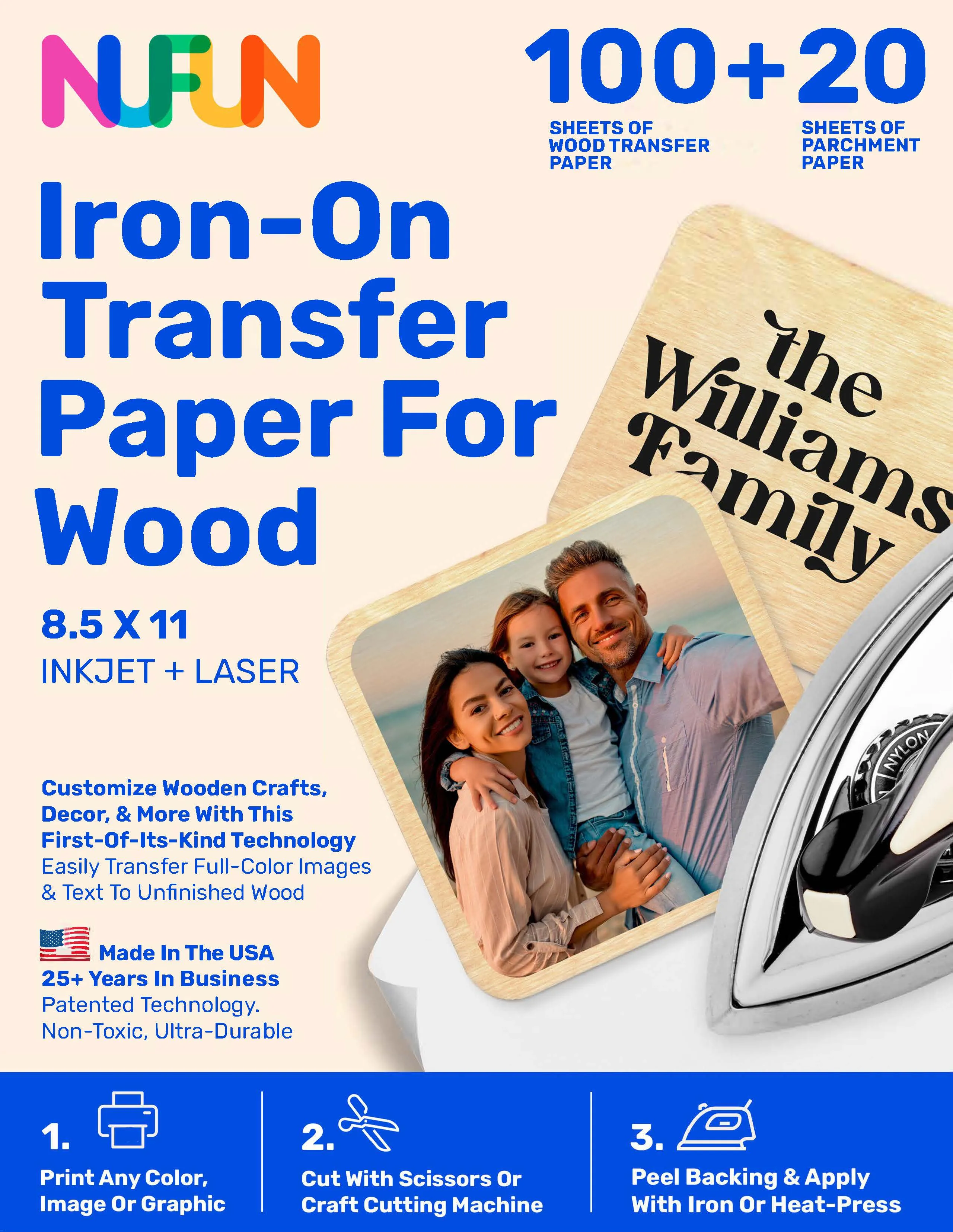 InkJet/Laser Printable DIY Wood Transfer Paper