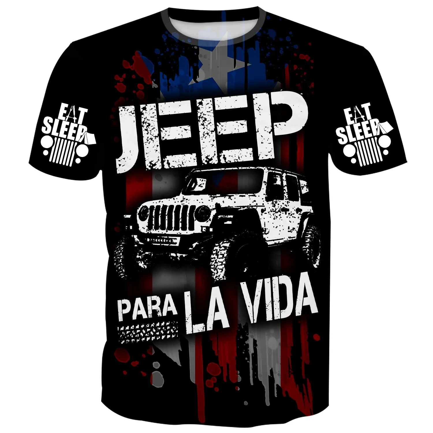 Jeep pour la vie - Puerto Rican Flag