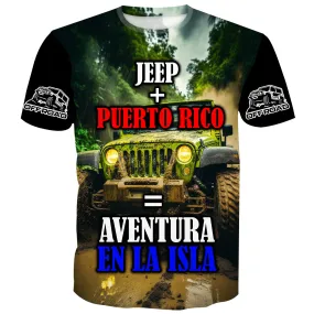 Jeep   Puerto Rico Aventura En La Isla - T-Shirt