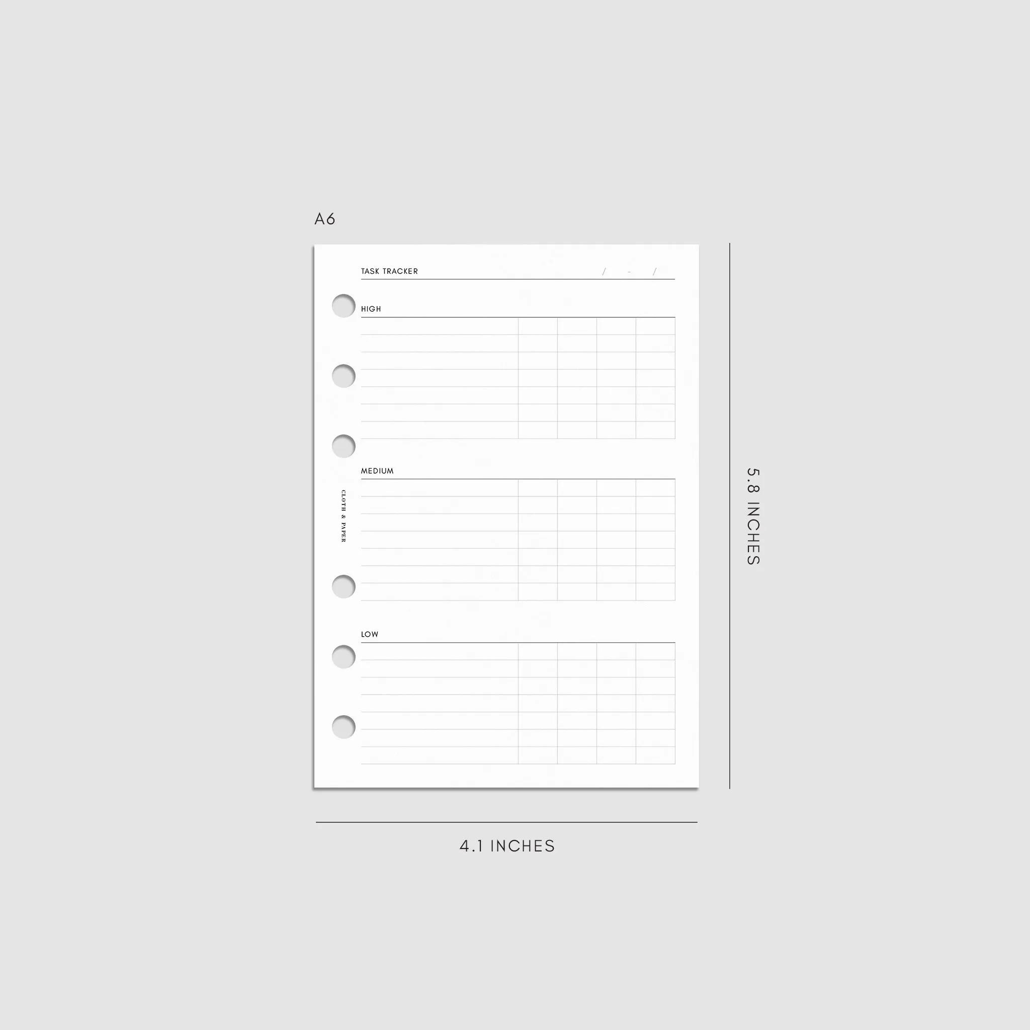 Kanban Task Tracker Planner Inserts