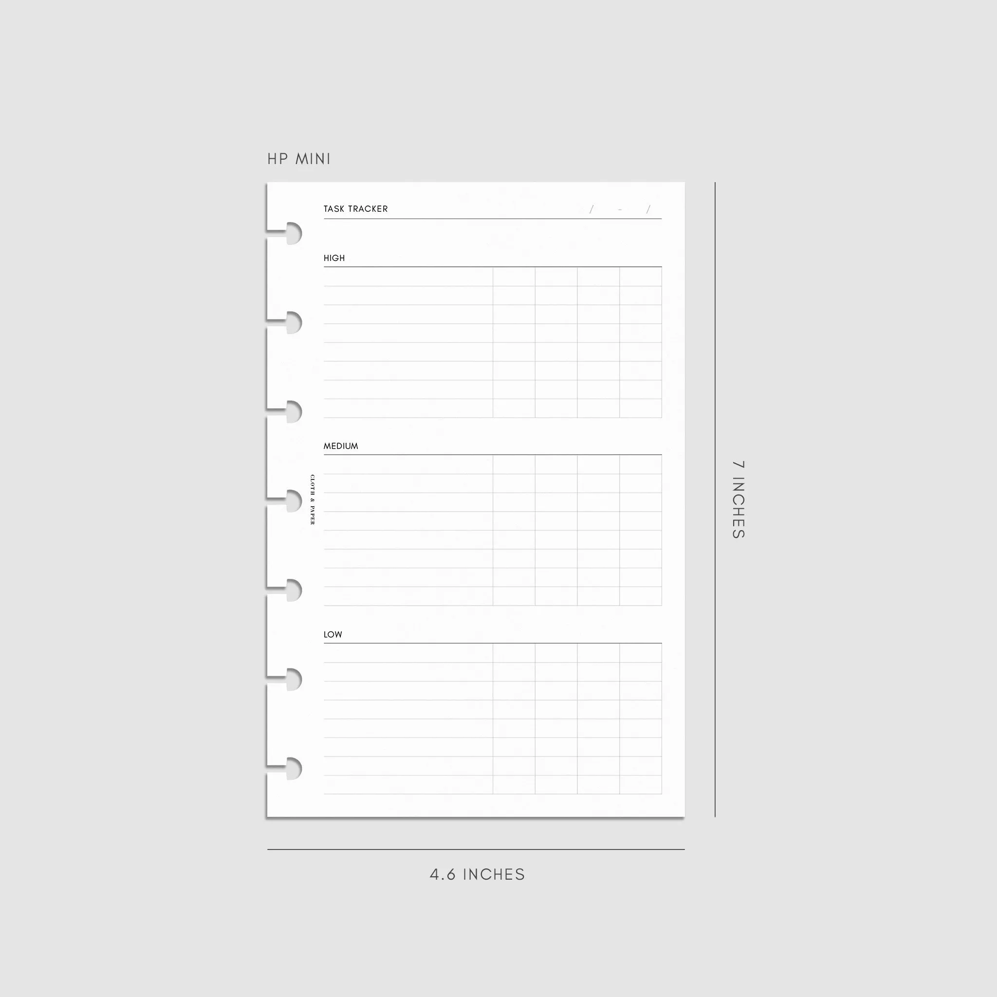 Kanban Task Tracker Planner Inserts