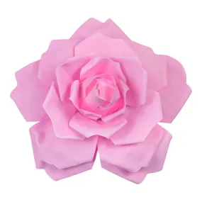 LED Lighted Large Foam Rose Wall  Decor 50 cm - Pink