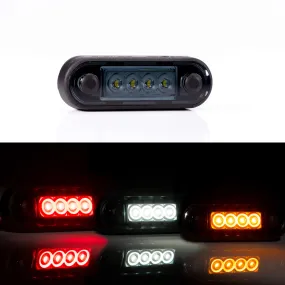 LED Marker Lights with Smoked Black Lens in Red, White & Amber