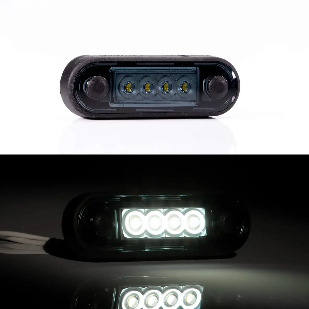 LED Marker Lights with Smoked Black Lens in Red, White & Amber