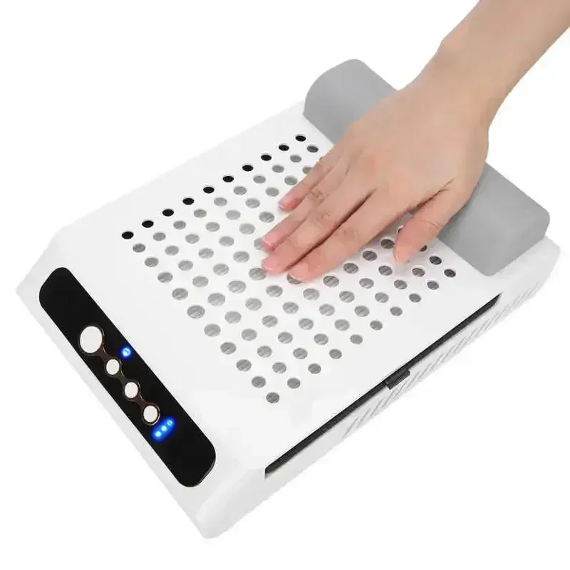 L'UGX Portable Nail Vacuum Cleaner 70W Rechargeable Professional Nail Dust Collector Fan Strong Power Adjustable Speed Cleaner Nails