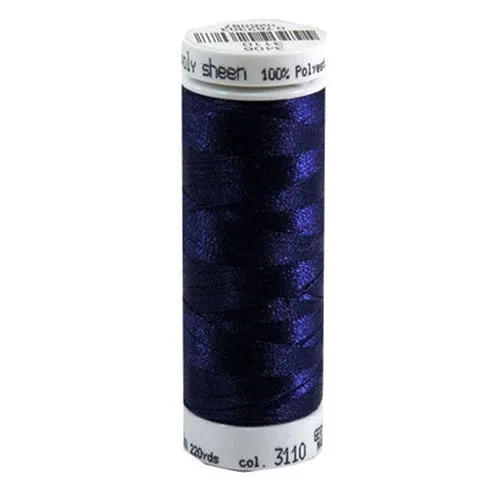 Mettler Polysheen in Dark Ink, 220yd Spool