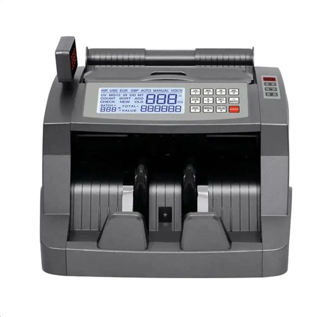 Money Counter Machine with UV/MG/IR/3D Counterfeit Detection | Automatic Currency Counting Machine (LCD Display)