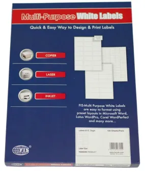 MULTI PURPOSE WHITE LABEL-96X38mm-FSLA14-6-100