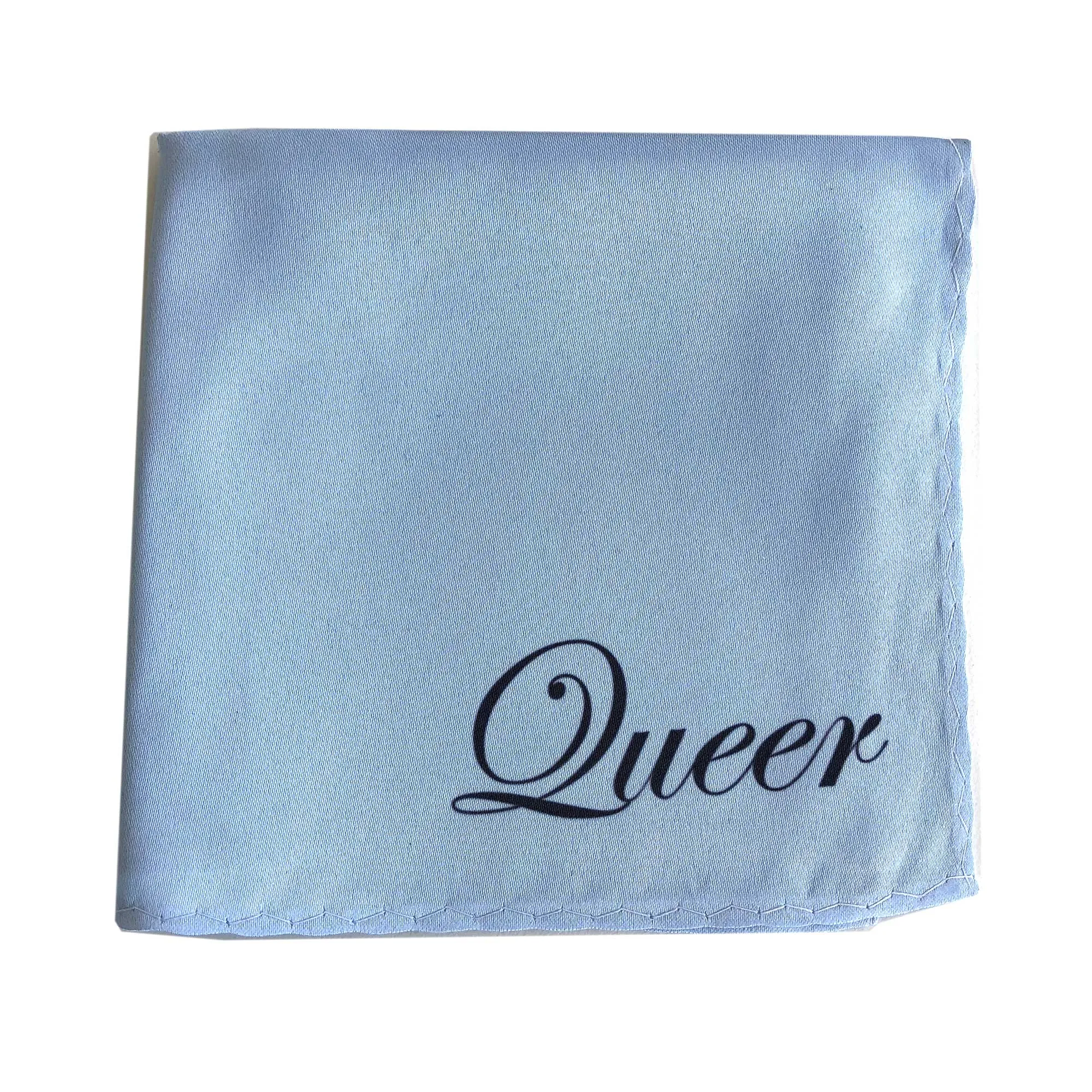 Naughty Hanky: Queer. Printed Pocket Square