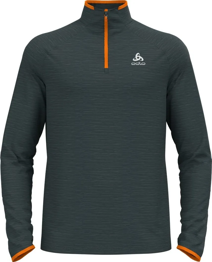 Odlo Men&#x27;s Midlayer 1/2 Zip Run Easy Warm India Ink Melange | Buy Odlo Men&#x27;s Midlayer 1/2 Zip Run Easy Warm India Ink Melange here | Outnorth