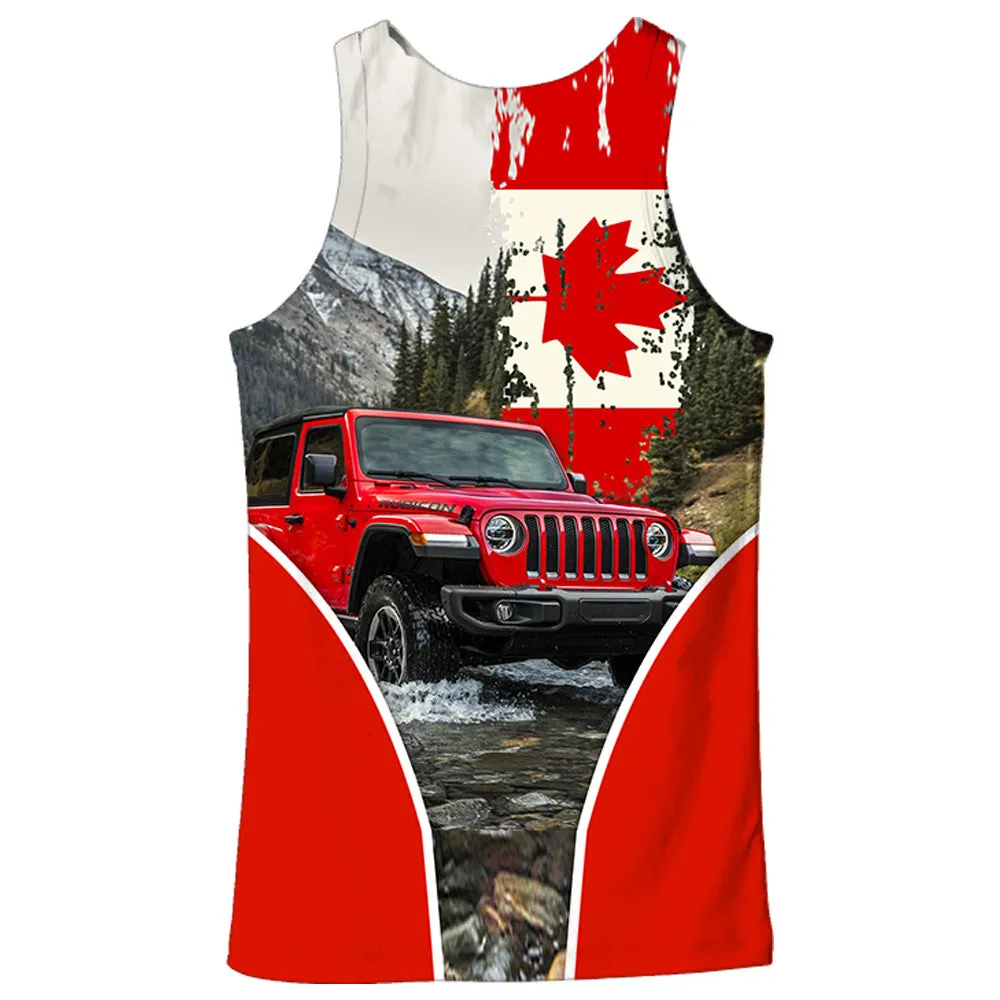 Off Road Jeep Canada Flag - Tank top