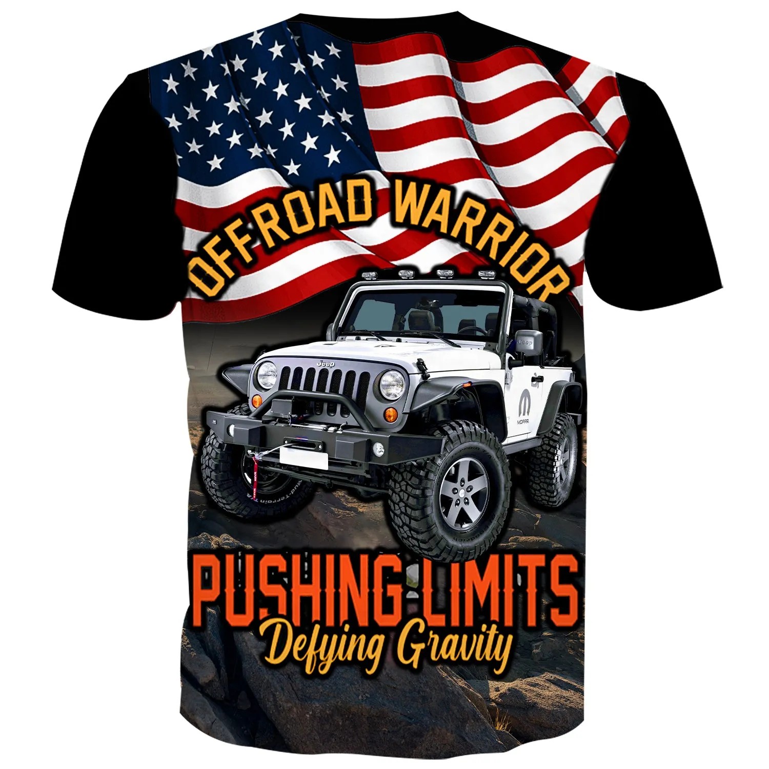 Offroad Warrior Pushing Limits Defying Gravity - Jeep T-Shirt
