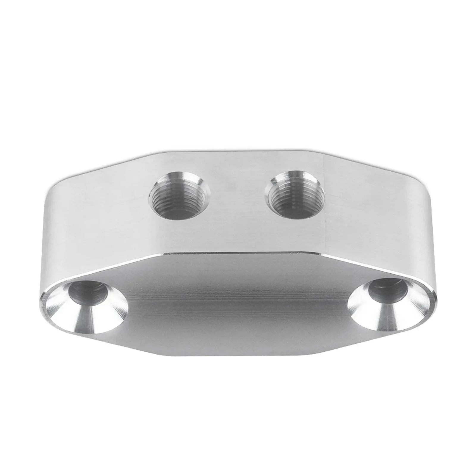Oil Feed Line Adapter Plate LS TWIN TURBO DUAL 1/8'' NPT LS1 LSX kit LS3 right angle Billet Plate Supply Pressure Sensor Cover