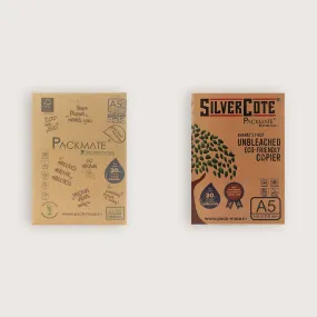 Packmate A5 Copier Combo (1 Silvercote   1 Gold)  Made From 100% Recycled Paper