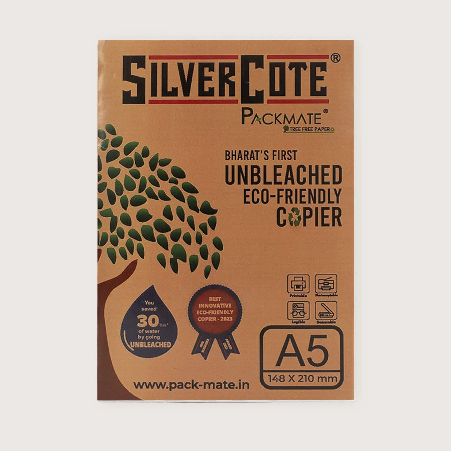 Packmate A5 Copier Combo (1 Silvercote   1 Gold)  Made From 100% Recycled Paper