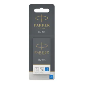 Parker Quink Fountain Pen Cartridges, Blue 5pk