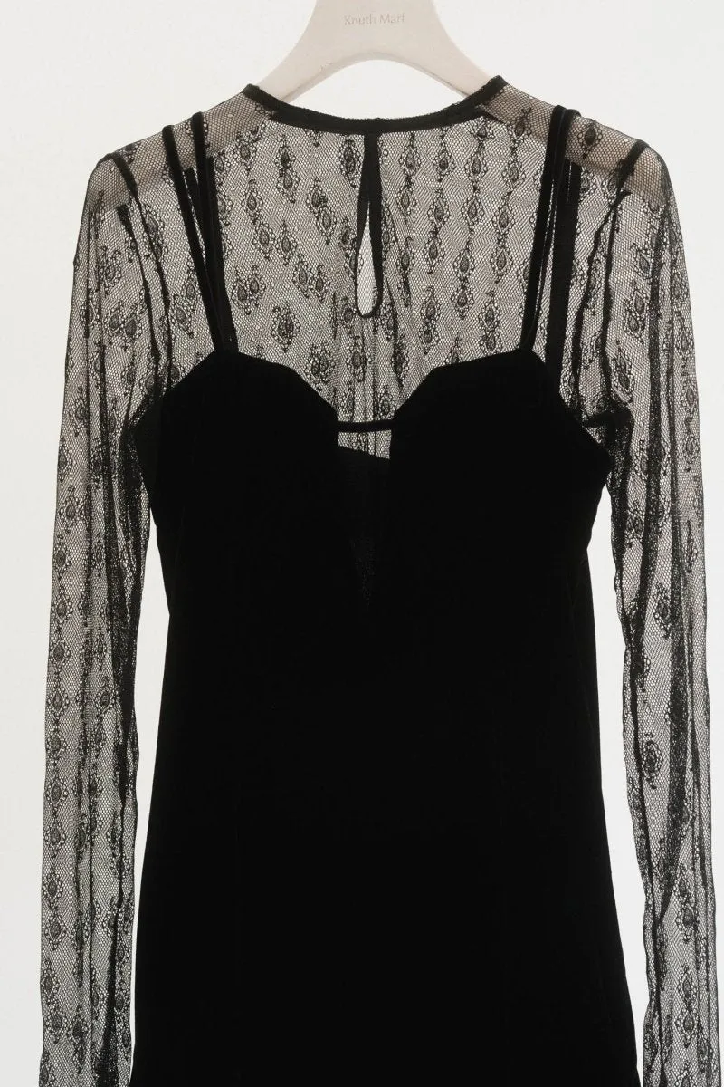 pattern lace all in one/black
