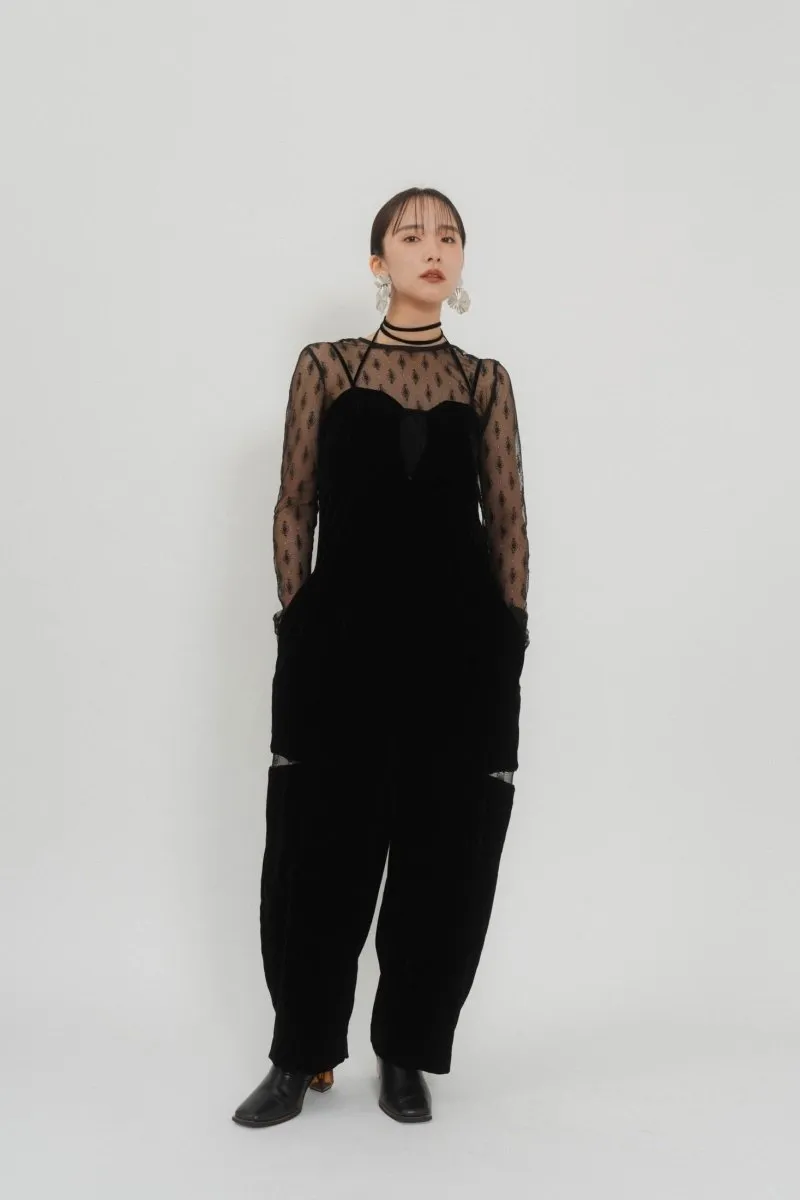 pattern lace all in one/black