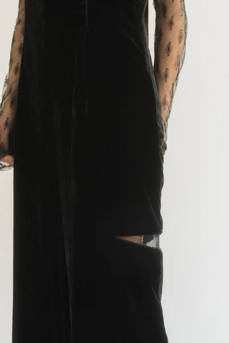 pattern lace all in one/black