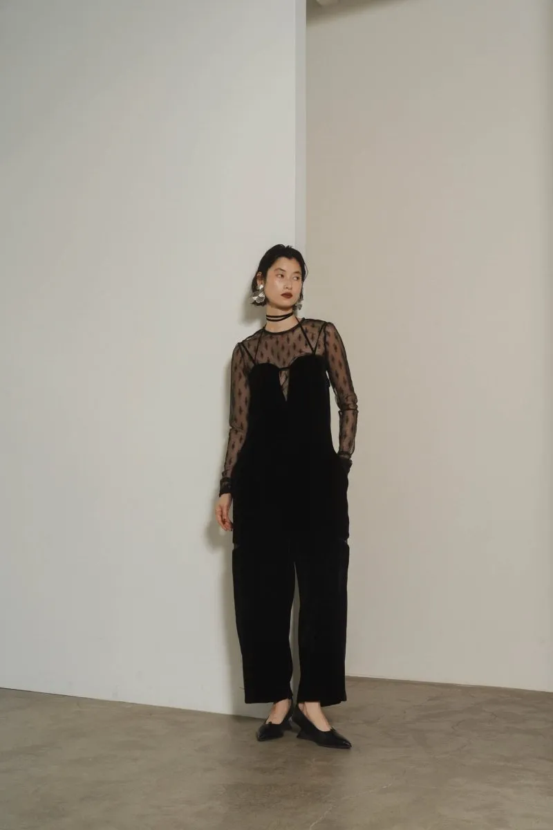pattern lace all in one/black