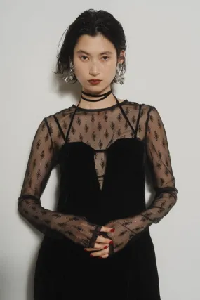 pattern lace all in one/black