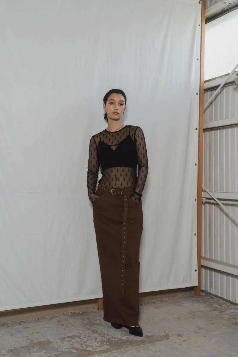 pattern lace all in one/khaki