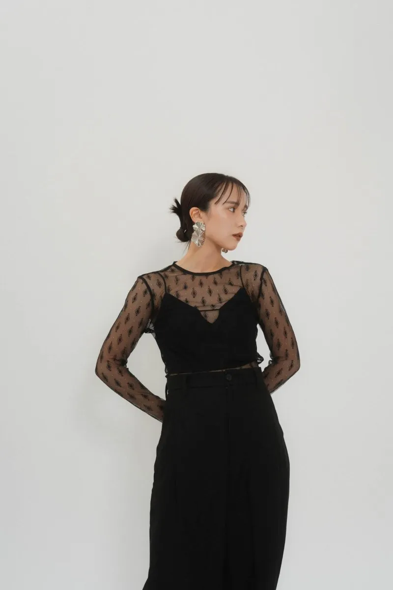 pattern lace all in one/khaki