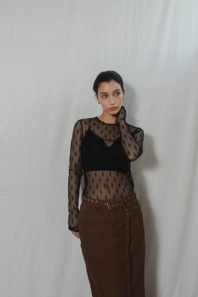 pattern lace all in one/khaki