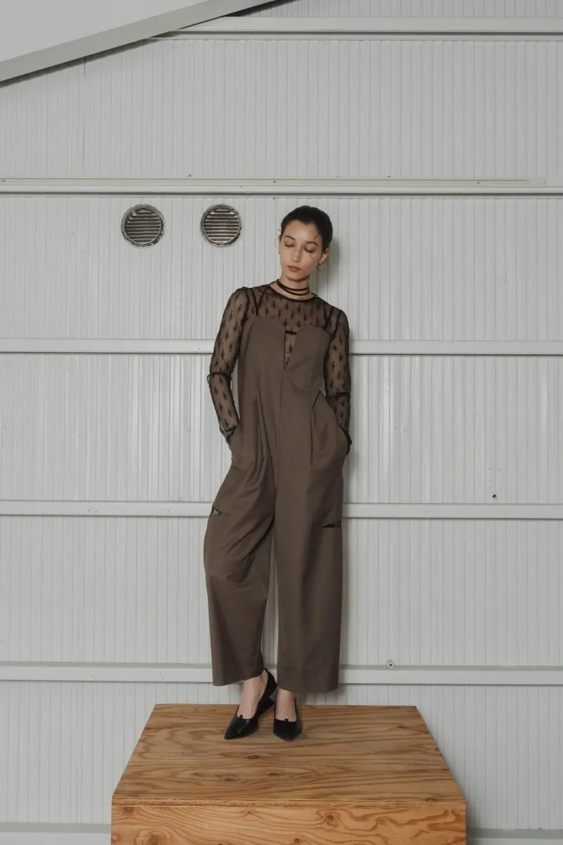 pattern lace all in one/khaki