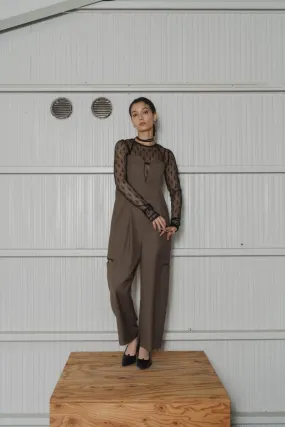 pattern lace all in one/khaki
