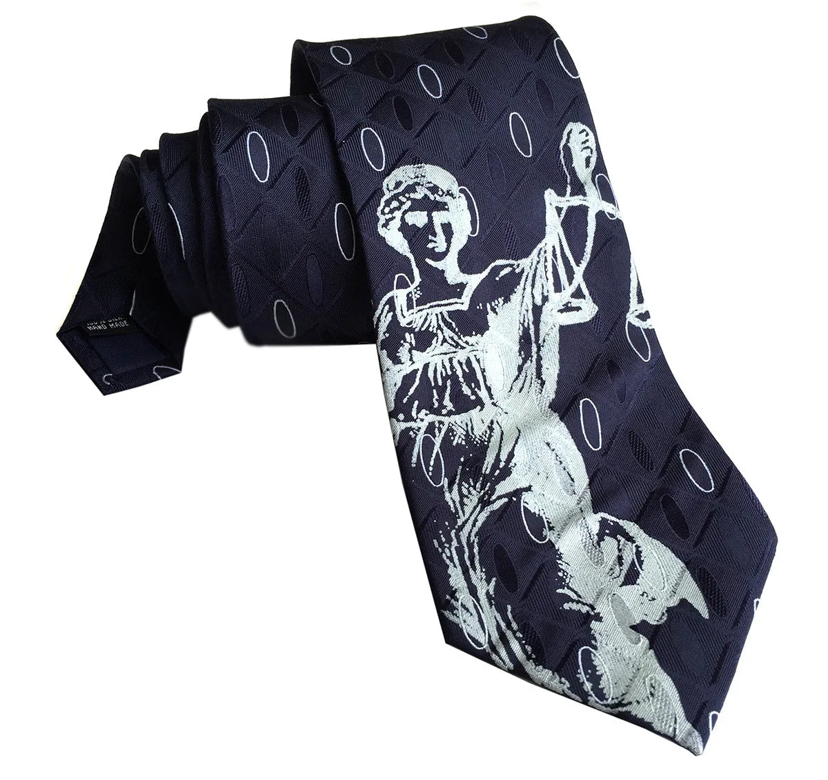 Scales of Justice Tie, Limited Edition Navy Luxe Silk