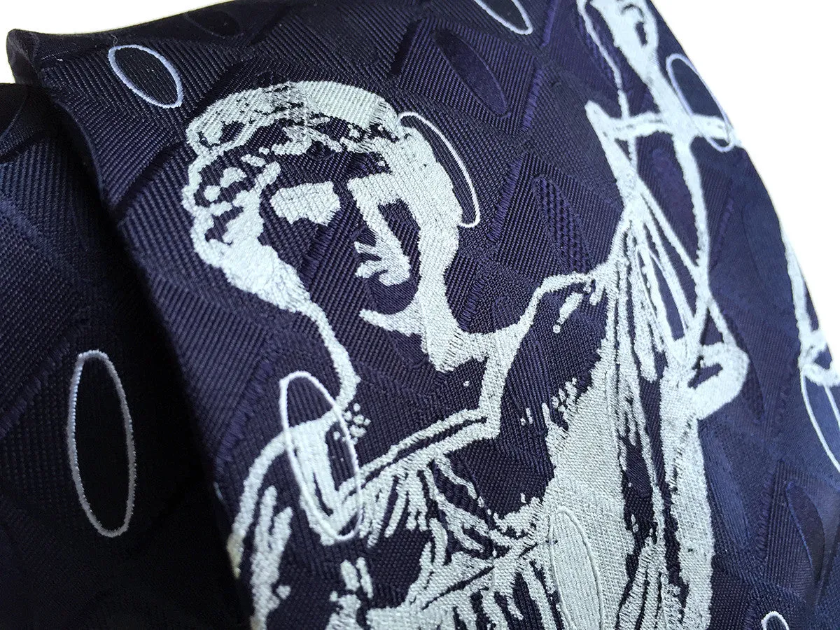 Scales of Justice Tie, Limited Edition Navy Luxe Silk