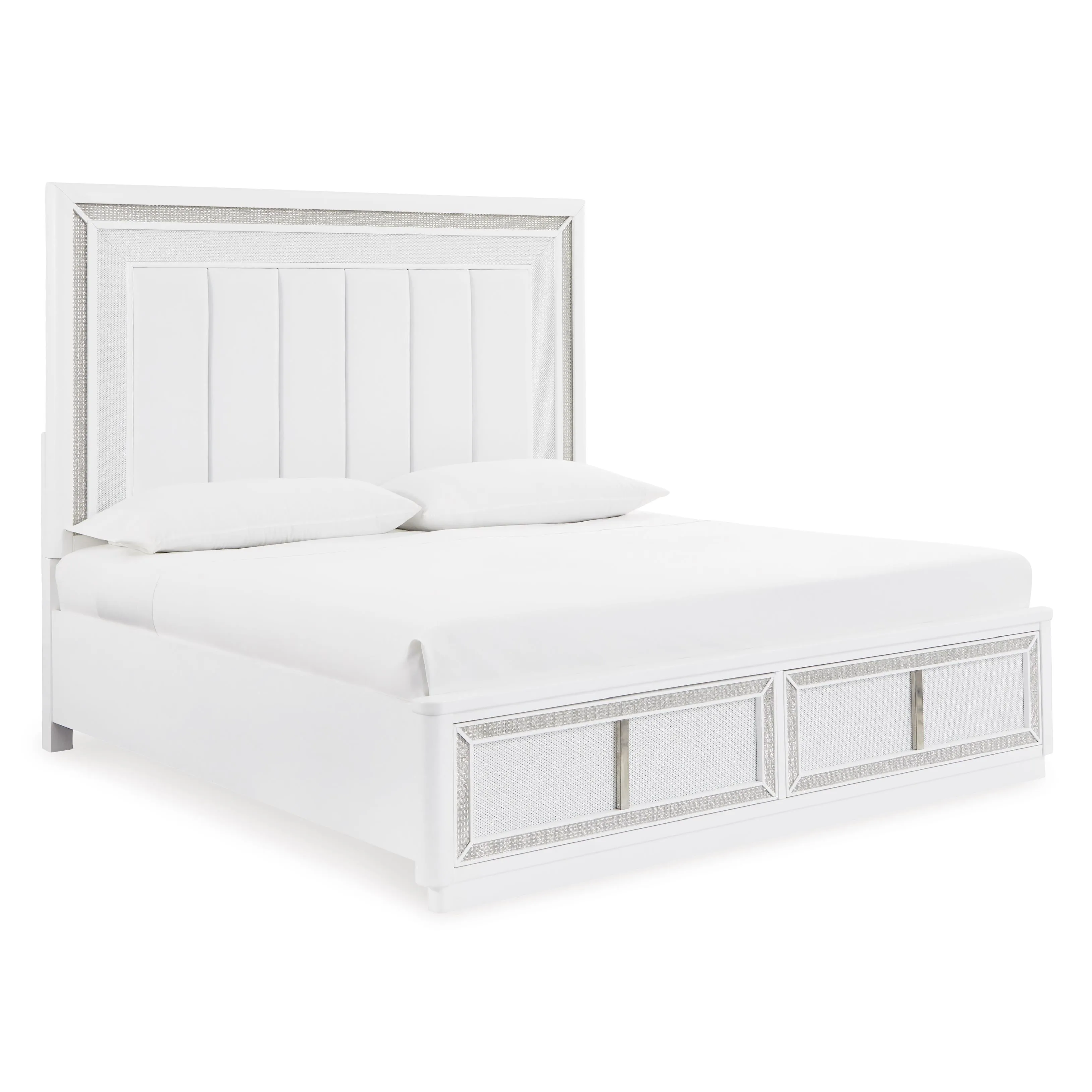 Signature Design by Ashley Chalanna California King Upholstered Panel Bed with Storage B822-58/B822-56S/B822-94