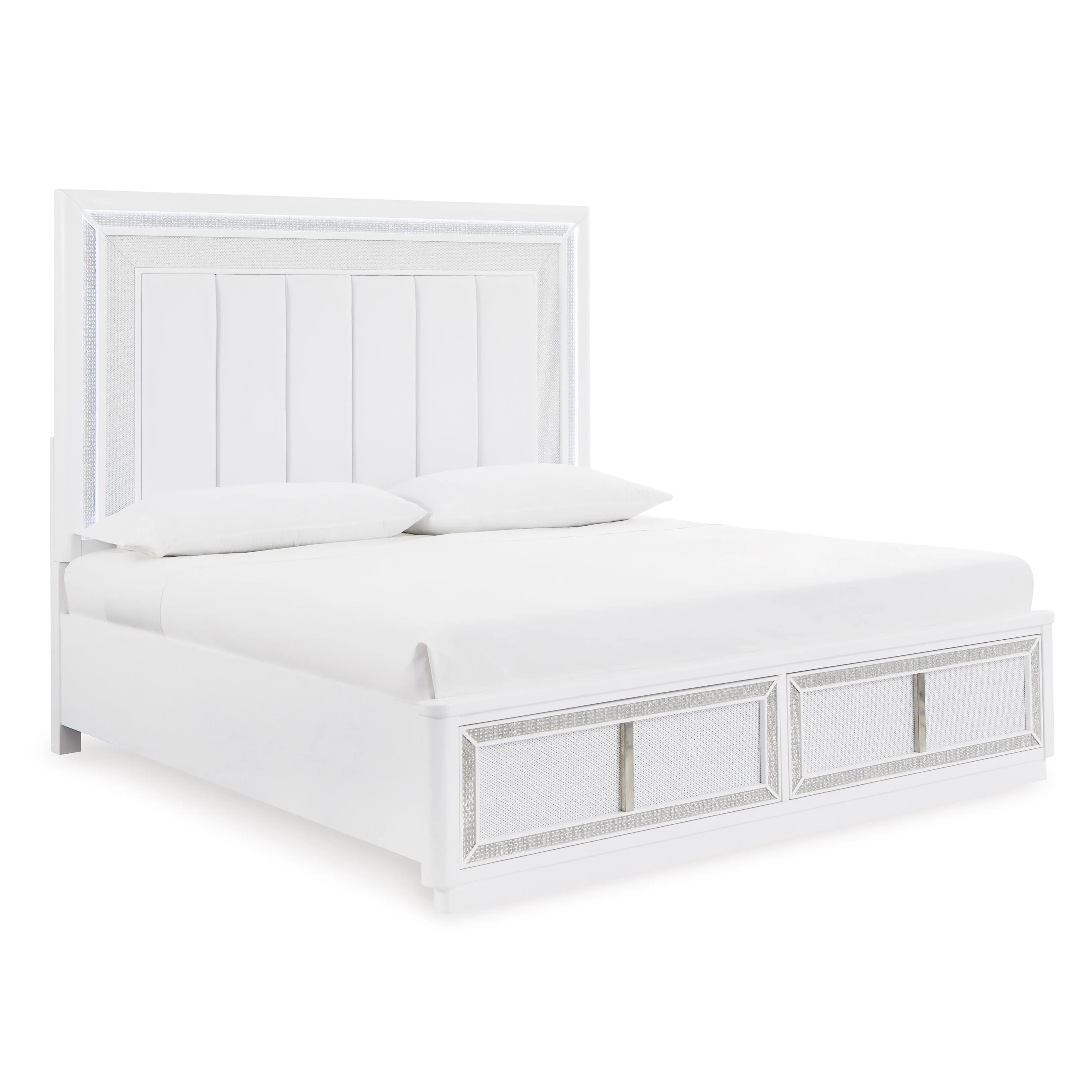 Signature Design by Ashley Chalanna California King Upholstered Panel Bed with Storage B822-58/B822-56S/B822-94