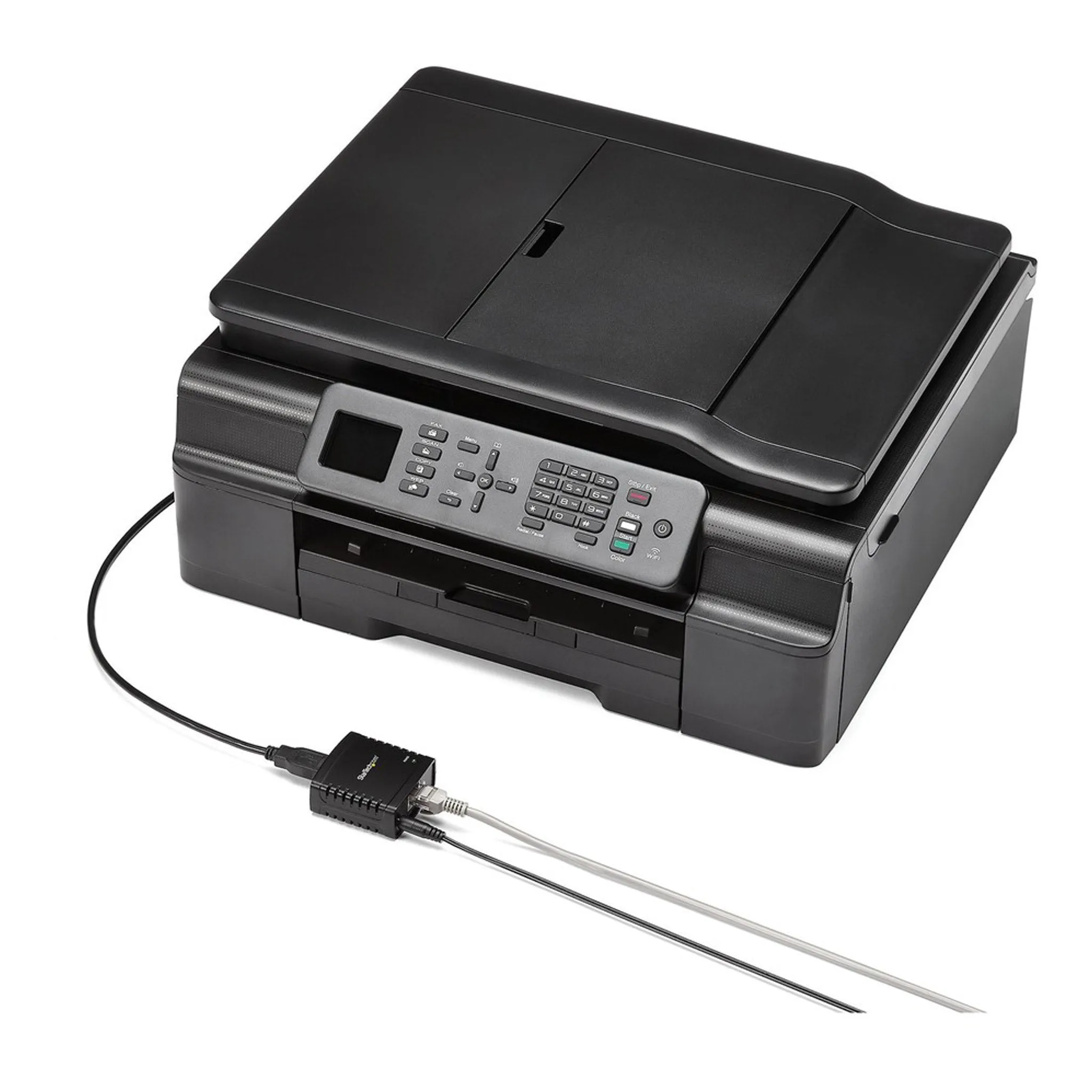 StarTech PM1115U2 10/100Mbps Ethernet to USB 2.0 Network LPR Print Server