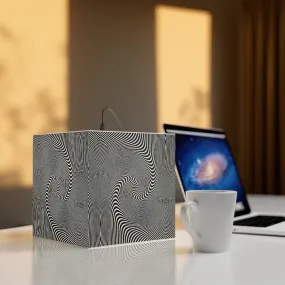 Style2- Hypnotic,Optical/Psychedelic Art Printed Square Cube Lamp/Contemporary/Modern/Trendy Light Feature/Home Decor Gifts, stackable