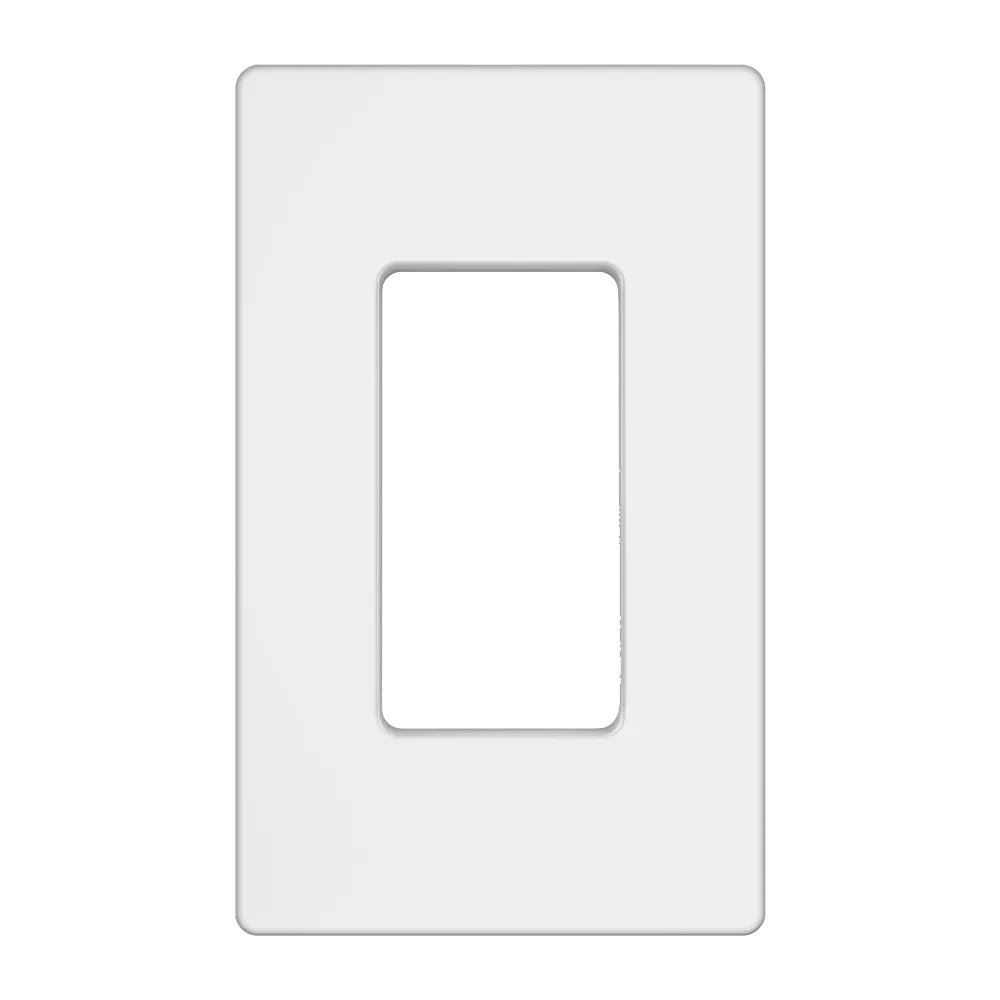 TAN-D0070W-S 1-Gang Decorator Screwless Wall Plate - White
