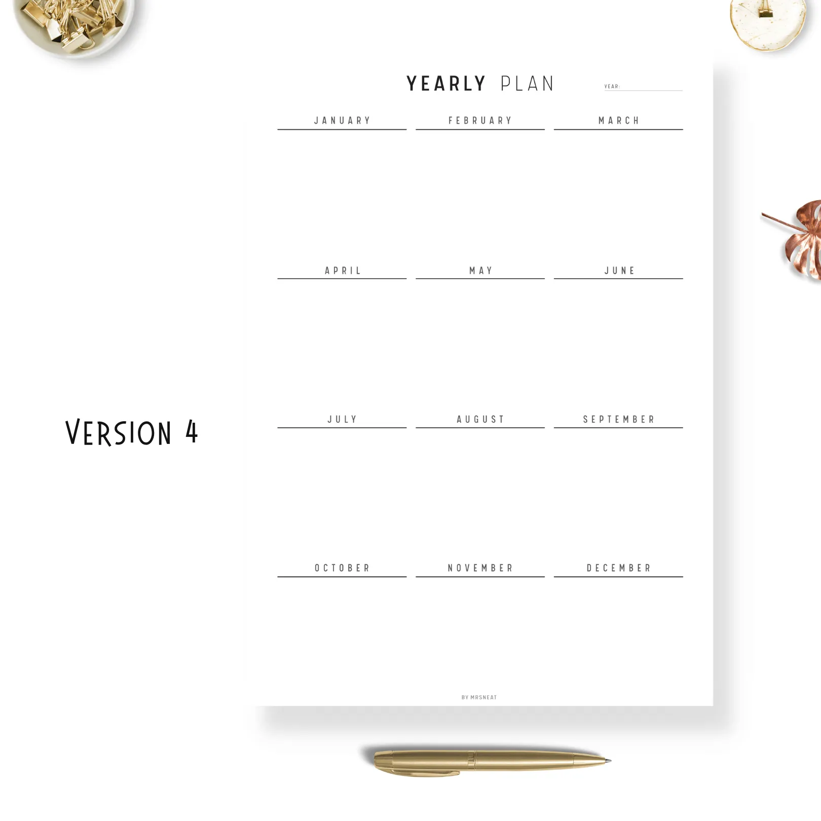the Ultimate Yearly Goal Planner Printable - M179