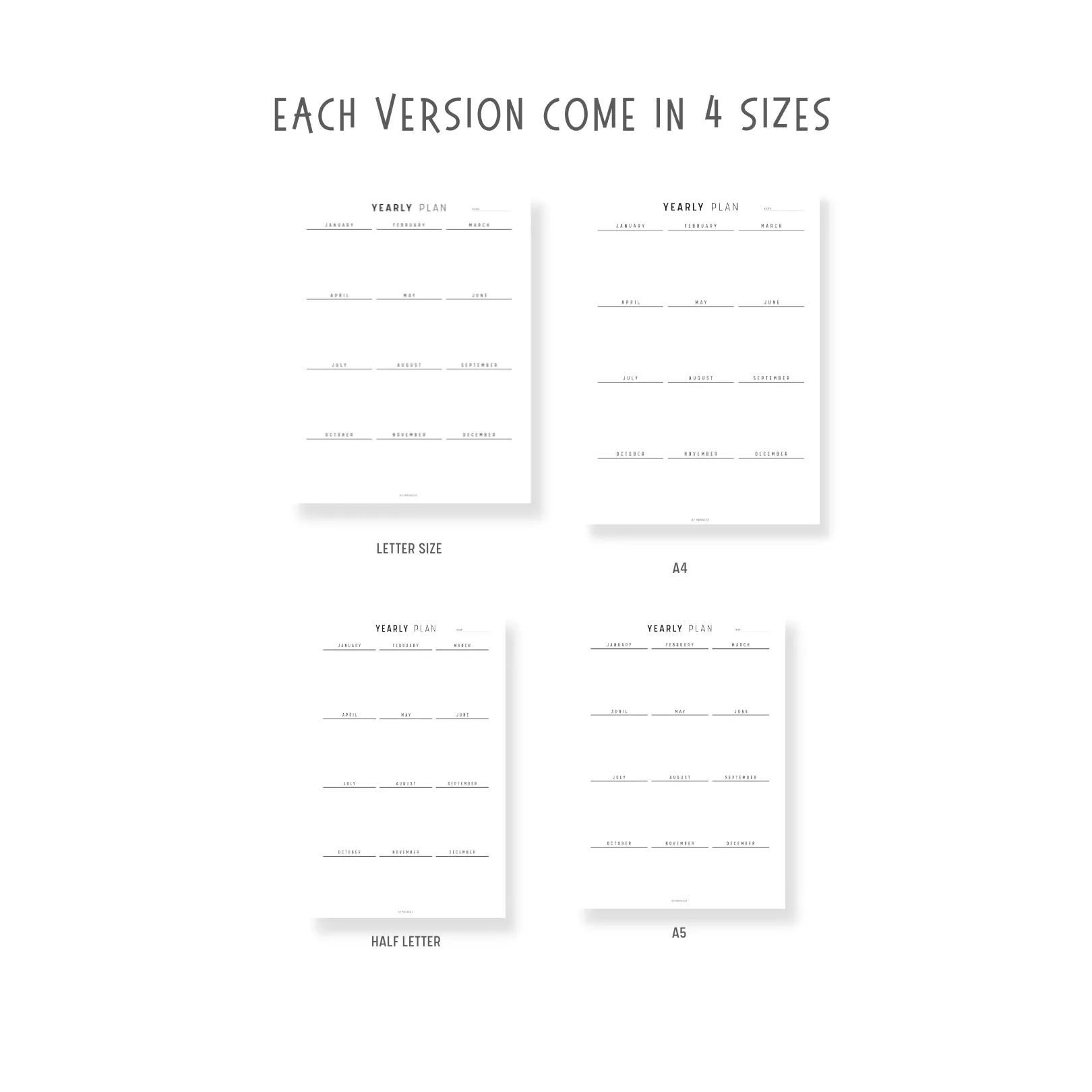 the Ultimate Yearly Goal Planner Printable - M179