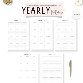 the Ultimate Yearly Goal Planner Printable - M179
