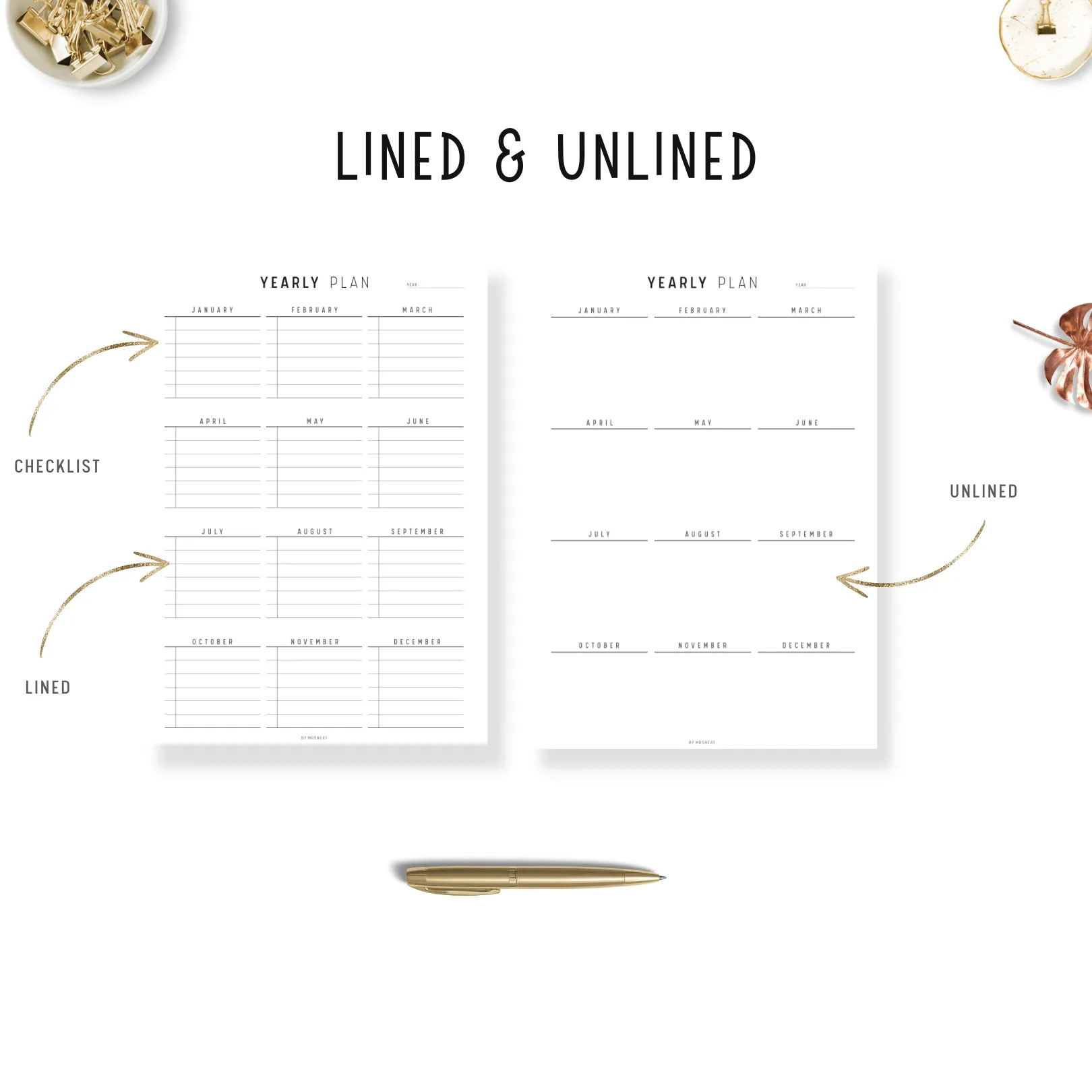 the Ultimate Yearly Goal Planner Printable - M179